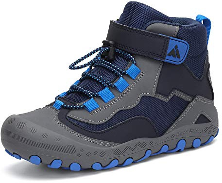 Mishansha Kids Water Resistant Hiking Boots, Boys Girls Anti Collision Anti-Skid Athletic Outdoor Ankle Adventure Trekking Shoes