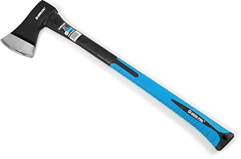 Ascia Spaccalegna Professionale da 1200g grande 68 cm manico fibra di vetro ergonomico in gomma 1,2 Kg spacca legno lunga