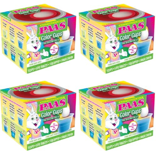 PAAS Color Cups Egg Decorating Kit (Pack of 4) - America's Favorite Easter Tradition