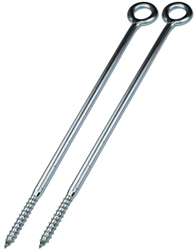 AERZETIX C58292 set med 2 ögleskruvar/skruvkrokar med öglering Ø12x345 mm