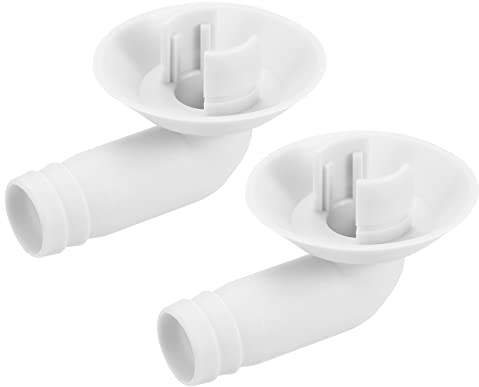 sourcing map Air Conditioner Drain Hose Connector 19mm Tube Elbow Fitting Replacement Part Accessories for Mini-Split Window AC, Beige Pack of 2