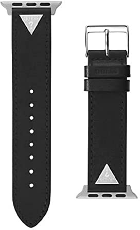 GUESS Ladies smartwatch Band Compatible with Apple Watch (38MM-40MM), Black/Silver, Modern