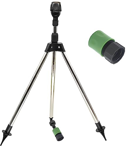 Rasensprenger Gartenbewässerung Sprinkler Kreisregner Impulsregner Gartensprenger Große Flächen,Tripod Sprinkler 360 Grad für Garten Ackerland Rasenblume,Stativ Sprinkler Rasen Schlaganlagen
