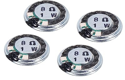 QUARKZMAN x 4pz Altoparlante Metallo Involucro Magnete Metallo Plastica | 8Ohm 1W 20mm Interno Magnete, per Casa Audio- Dispositivi Visivi