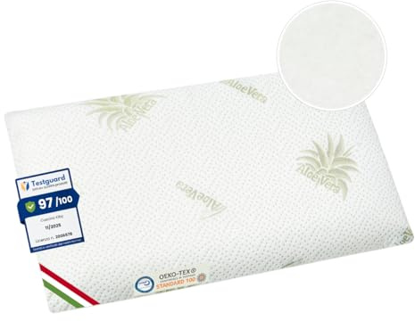 Kiby® Kissen für Kinderbett (Oeko-TEX® & CERTIPUR™ Zertifiziert) aus Aloe Vera, waschbar und abnehmbar