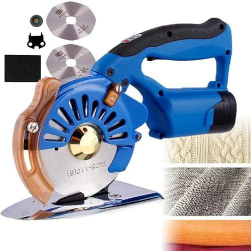 Taglierina rotativa per tessuti elettrici Forbici per tessuti regolabili a velocità Macchina da taglio per spessore lama tonda da 100/110/125 mm Macchina da taglio a coltello tondo,125mm