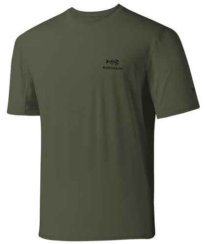 Bassdash Men’s UPF 50+ Sun Protection Fishing Shirt Short Sleeve UV T-Shirt