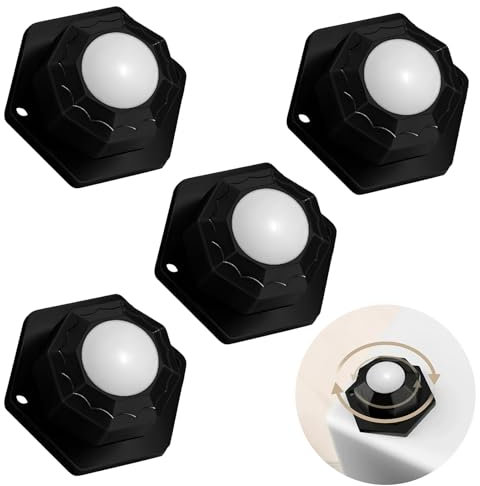 4 Pezzi Ruote per Mobili Pesanti, Rotelle Adesive Universali 360°, Capacità di Carico 200kg, Rotelle Universali per Mobili, Utensili da Cucina ed Elettrodomestici, Facile Installazione
