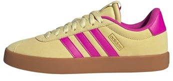 adidas Femme VL Court 3.0 Shoes, Powder Yellow/Shock Pink/Gold met., 40 EU
