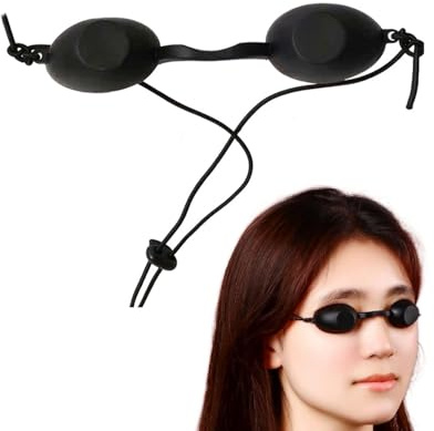 LOZTBUE 2 pezzo occhiali di sicurezza protezione occhi occhiali di sicurezza UV infrarossi LED rosso blu luce dura lunghezza d'onda trattamento salone di bellezza casa salone di bellezza nero