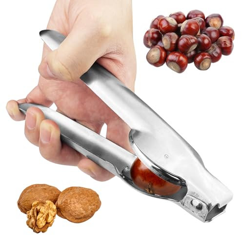MeoZynxadril Kastanien Clip, Edelstahl Maroni Schneider, Maronizange, Kastanienzange, Chestnut Opener, Maronen Schneider, Kastanienöffner, Kastanienschneider für Nüsse, Kastanien, Walnüsse