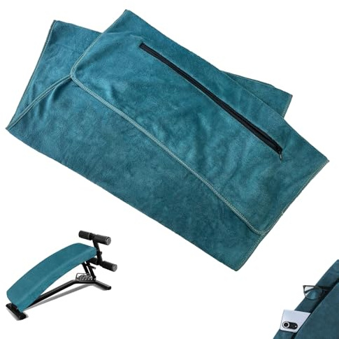 YUNXCNA Sporthandtuch, 120 x 50 cm Fitness Handtuch, Sport Handtuch, Schnell Trocknendes Sporthandtuch, Fitnesshandtuch mit Reißverschlusstasche, für Fitness, Yoga, Blaue