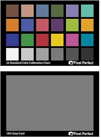 Professional Pixel Perfect Camera Color Correction Card - 18% Gray Balance for Photography & Video – Perfect for DSLR, Mirrorless & Cinematic Cameras, Pack of 2