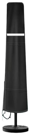Housse de parasol décalée, 140 x 25 cm, résistante aux intempéries avec bande réfléchissante à fermeture éclair, pour jardin, terrasse, cour, pelouse