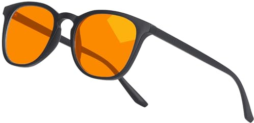 Ulknyss - Gafas antiluz, azul, gafas para juegos de ordenador, lentes transparentes antifatiga, filtro UV400, gafas de luz azul para hombre y mujer