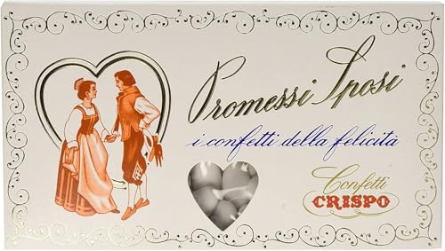 CONFETTI CRISPO PROMESSI SPOSI RIPIENI ALLA MANDORLA SENZA GLUTINE DA GRAMMI 1000 PERFETTI PER NOZZE MATRIMONIO E TUTTE LE FESTE IMPORTANTI