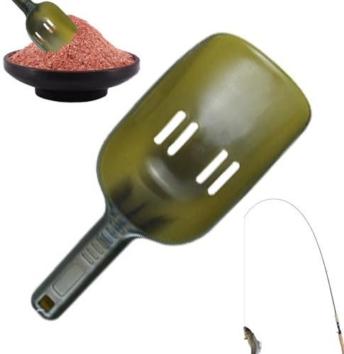 Bait Shovel | Shovels Bait Ladles with Drainage Holes - Portable Non Slip Feeding Tools for Freshwater Saltwater Shore Beach Boat Kayak Camping