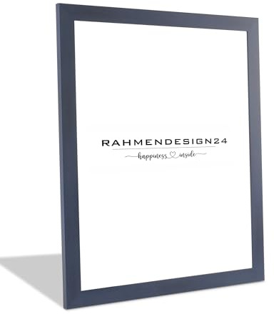 Rahmendesign24 Bilderrahmen Puzzlerahmen | Dunkelblau 70x100cm | Moderner Fotorahmen für Fotos, Poster, Puzzle & Urkunden | Galerierahmen Wechselrahmen Deko Wandrahmen Tischrahmen