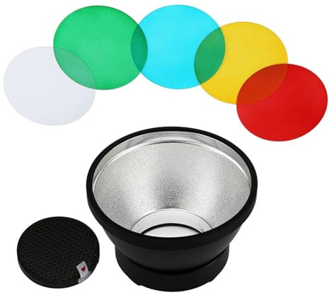 Modificador de luz intermitente con 5 colores y rejillas para AD300Pro intermitente para mejorar el reflector estándar de fotos con rejilla