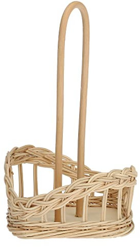 La Porcellana Bianca - Base Set Olio e Aceto o Sale ePepe con manici Midollino