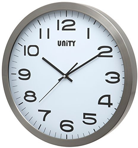 Orologio da parete grande Unity, Manhattan Metallo, Argento, 40 cm