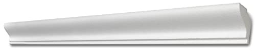 Decosa Deckenleiste G37 Kathleen - Dekorative Lichtleiste in Weiß für indirekte Beleuchtung von Wand und Decke - 70 Leisten à 2 m Länge= 140 m - Zierleiste aus Styropor 33 x 41 mm