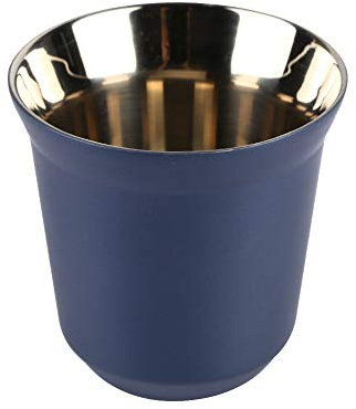 Dianoo Tazza Di Caffè Tazzine Espresso In Acciaio Inox Doppio Muro Isolato Termicamente Capsula Blu Scuro