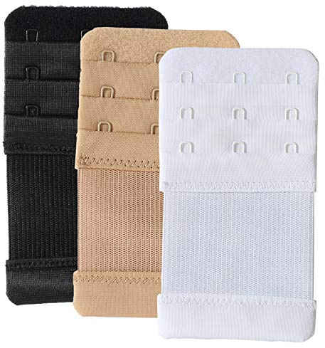 Magicmode Bra Extender 3 Hook Elastic Stretchy Bra Extensions Strap Comfortable 3pcs