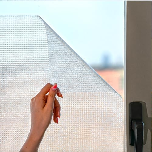 MARAPON® Fensterfolie mit Mosaikmuster [60x200 cm] inkl. eBook mit Profitipps - Statische Haftung & Blickdicht - Fensterfolie Sichtschutz - Fensterfolie selbsthaftend Blickdicht