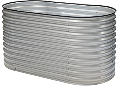 WESTMANN Hochbeet aus Metall | 160x80x82 cm Silber | Kräuterbeet für Garten & Terrasse | Holzhochbeet & Frühbeet zum Bepflanzen von Gemüse & Kräutern
