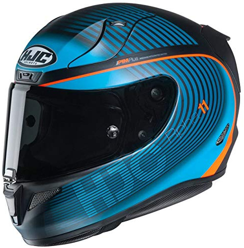 Motorradhelm HJC RPHA 11 Bine MC46HSF, Blau/Orange, L