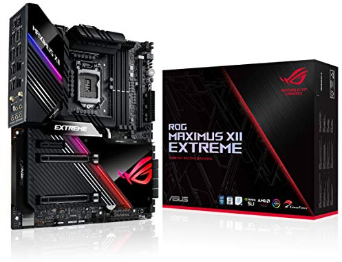 ASUS ROG Maximus XII Extreme - Placa Base Gaming E-ATX Intel de 10a Gen Z490 LGA 1200 con VRM de 16 Fases, DDR4 4700+ MHz, 4xM.2, Dual USB 3.2 Gen 2, USB 3.2 Gen 2 Tipo C e iluminación RGB Aura Sync