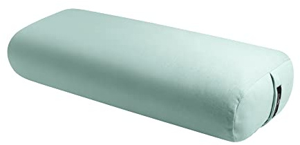 Hugger Mugger Standard Yoga Bolster - Rain - Firm Core with a Soft Surface, Rectangular Shape, Restorative Yoga, Handmade in The USA