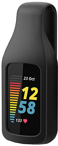 lepmok Clip Holder Accessory for Fitbit Charge 5 (Black)