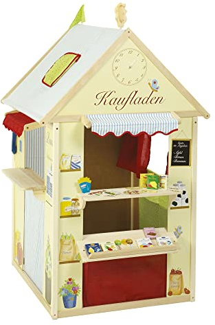 roba Spielhaus-Kombination, enthält Kaufladen, Kasperletheater, Tafel, Schalter für Post/Bank/Kiosk