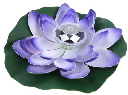 YARNOW 2 Stücke Lotus Teich Lichter Solar Landschaft Garten Decor Einfach Dekorative