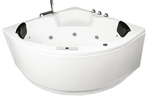 Basera® PREMIUM Indoor Eck-Whirlpool Badewanne Maui (130 x 130 cm)