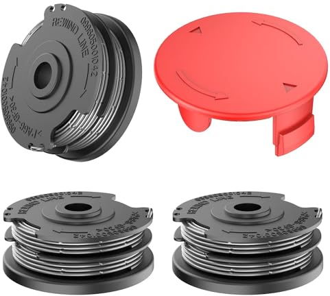 XIJIANG 3 bobine di filo con trimmer copertura bobina, F016800351 bobina di ricambio compatibile con Bosch Art 24 27 30 30-36 LI decespugliatore