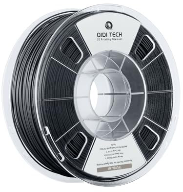 QIDI TECH TPU 95A Hohe Fließfähigkeit Filament 1.75mm，TPU95A-HF Flexibles 3D Drucker Filament, hohe Elastizität,Geeignet für Hochgeschwindigkeitsdruck, 1kg Spule(2.2lbs), schwarz