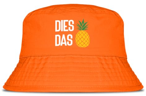 Prozente Momente Dies Das Ananas Fischerhut | Anglerhut | Sonnenhut | Sommer | Party | Lustige Sprüche | OneSize | Malle | Urlaub | Orange
