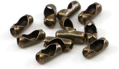 200Pcs/lot Antique Bronze Diameter Ball Chain Connectors Clasps Connectors for DIY Jewelry Making Findings Supplie Jewelry Clasps (3.2mm (0.13inch)