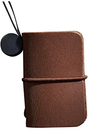 Parliky Mini Notepad Tascabile Blocco Per Studenti e Ufficio Per Appunti e Ispirazioni Colore Marrone Scuro Compatto e Portatile Per Uso Quotidiano