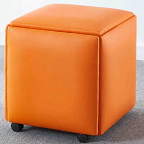 CVNIMV s Hocker 5 in 1 Stapelhocker (Unterteilt in 5 Sitzwürfel), Leder-Fußhocker, Wohnaccessoire mit hochelastischem Kissen/Metallrahmen, Sofa für das Wohnzimmer im Schlafzimmer zu Hause