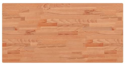 Makastle Waschtischplatte, Holzbohlen für Aufsatzwaschbecken, Tischplatte, Holzplatte, Platte für Heimwerker, Arbeitsplatten, 100x50x2,5 cm Massivholz Buche