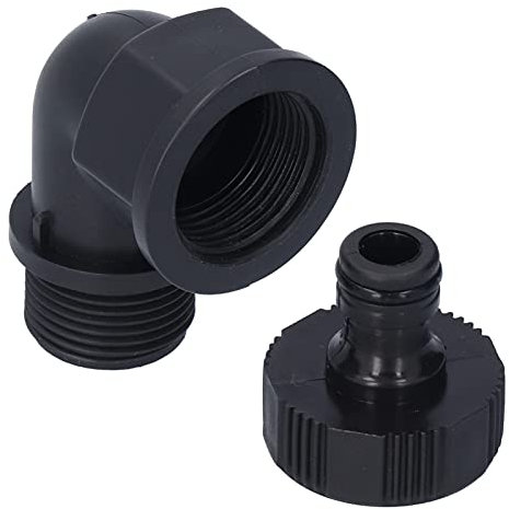 ANKROYU 2 Set Winkelverbinder, Kunststoff-Winkelschlauchverbinder, Gartenschlauch-Nippelverbinder, Wasserschlauch-Adapter, Flexibler Schlauch-Winkelverbinder für den Garten (1 Zoll)