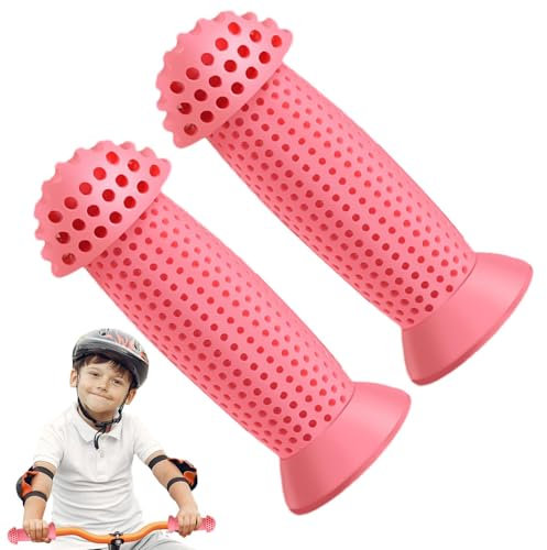 Kinder-Lenkergriffe, 2 x rutschfeste weiche Gummi-Fahrradgriffe, stabiler Scooter-Lenker, bequem für Kinderfahrräder, Roller, Motorräder und Laufräder