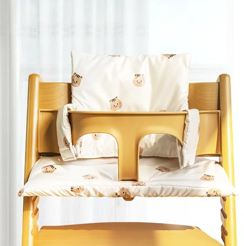 WANDGU Cuscini per Seggiolone per Bambini Stokke Tripp Trapp: Cuscino Seggiolone Highchair, Antiscivolo Cuscino per Seggiolone Seduta Confortevole Per Sedie Tripp Trapp, Facile da Fissare e da Lavare