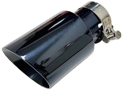 DZSQTUND Auto Auspuffblende 1 Stücke Auto Befestigung Auspuffrohr Edelstahl Titan Schwanz-kehle Horn Outlet Große Durchmesser 89mm 101mm 114mm Größe Auspuff Schalldämpfer(57mm-114mm)
