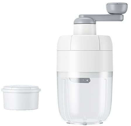 Mskidand Shaved Ice Machine Home Small Manual Ice Crusher Hand-Shake Ice and Hail Ice Ice Breaker to Make Sand Ice