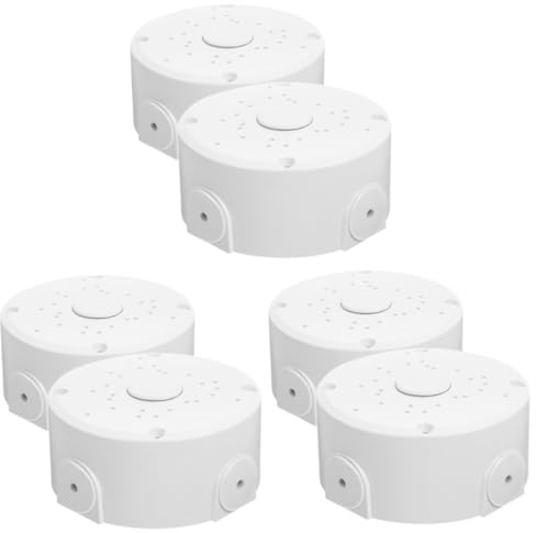 Gadpiparty 6pcs Security Camera Box Wire Holder Cable Cover for Outdoor Ceiling Mount Weatherproof Electrical Box for Outdoor Cord Protection
